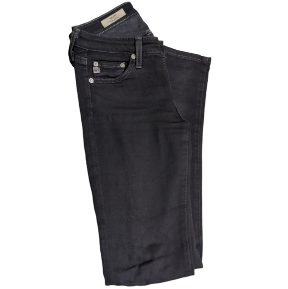 AG Adriano Goldschmied size 24 R color black cigarette leg - Picture 3 of 8